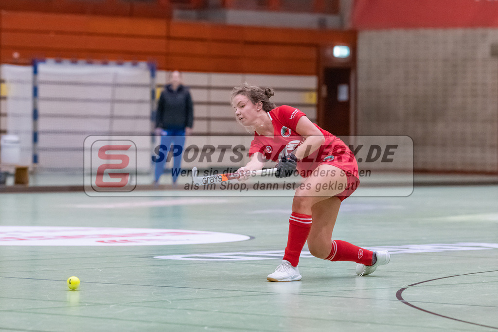 HK_20230114_102987 | 1. Bundesliga ( Halle ) Damen Crefelder HTC - RTHC Leverkusen am 14.1.2023 Crefelder HTC  ( CHTC ) Halle Glockenspitz , Krefeld , Schneider Johanna ( Crefelder HTC #14 )