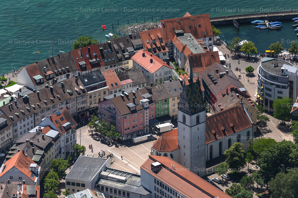 4031685 | FRIEDRICHSHAFEN 12.06.2020 Stadtansicht des Innenstadtbereiches an den Uferbereichen des Bodensee in Friedrichshafen im Bundesland Baden-Württemberg, Deutschland. // City view of the downtown area on the shore areas of Lake of Constance in Friedrichshafen in the state Baden-Wurttemberg, Germany. Foto: Gerhard Launer