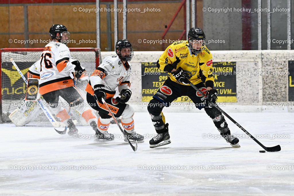 EC Spittal Hornets vs. USC Piraten Velden 7.2.2024 | #91 Bergmann Jonathan, #8 Komar Luca