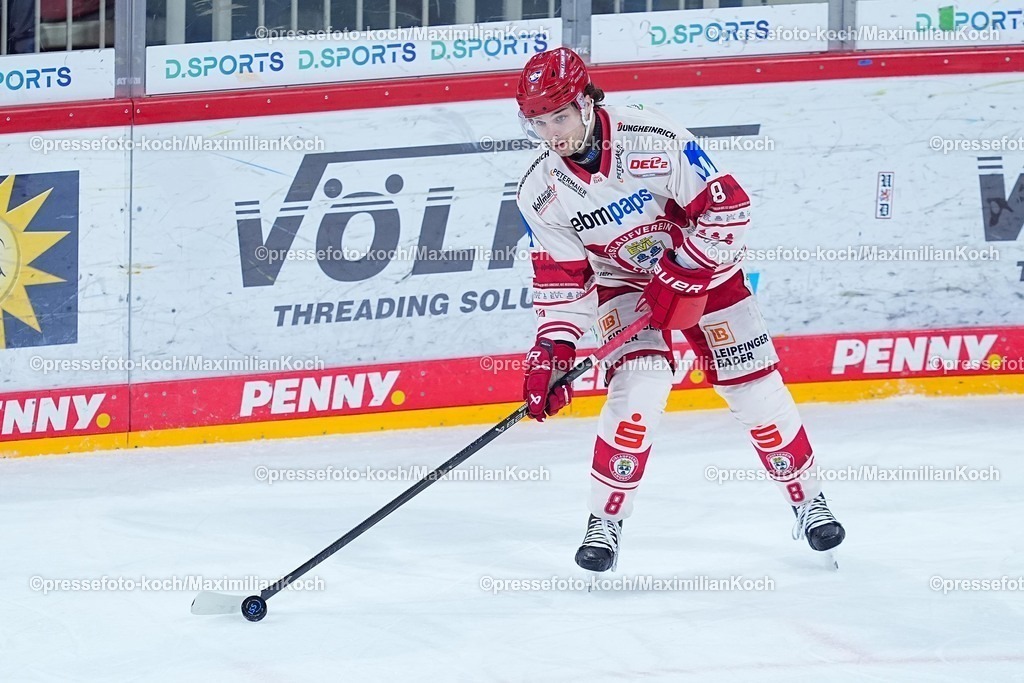 xYDRx20022601031 | 20.02.2026, xydrx, Eishockey, DEL2, Düsseldorfer EG - EV Landshut, PSD Bank Dome Düsseldorf: Finn Serikow (EV Landshut #8)   Photo: xYannisxDreimannxPressefotoKochx