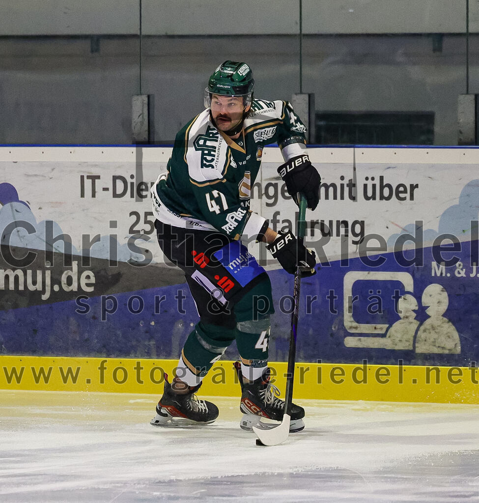 2026-01-06_094_TSV_Erding_gegen_EV_Lindau_Islanders | Erding, Deutschland, 06.01.2026:Eishockey, Oberliga Süd 2025 / 2026, 35. Spieltag, TSV Erding gegen EV Lindau Islanders, Endergebnis: 2:5Marco Pfleger (Erding Gladiators, #47)Foto: Christian Riedel / fotografie-riedel.net