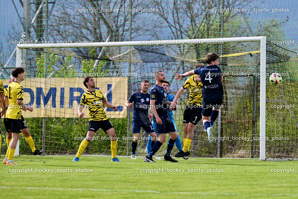 FC Faakersee vs. FC Dölsach | #4 Yannick Finn Brandner FC Dölsach, #16 Pascal Obergantschnig FC Dölsach, #12 Christian Brandstätter FC Dölsach, #9 Thomas Unterguggenberger FC Faakersee, #12 Moritz Nico Prugger FC Faakersee, #38 Michael Lessiak FC Faakersee, FC Faakersee vs. FC Dölsach, FC Faakersee vs. FC Dölsach am 20.04.2025 in Finkenstein (Sportplatz Finkenstein), Austria, (Photo by Bernd Stefan)