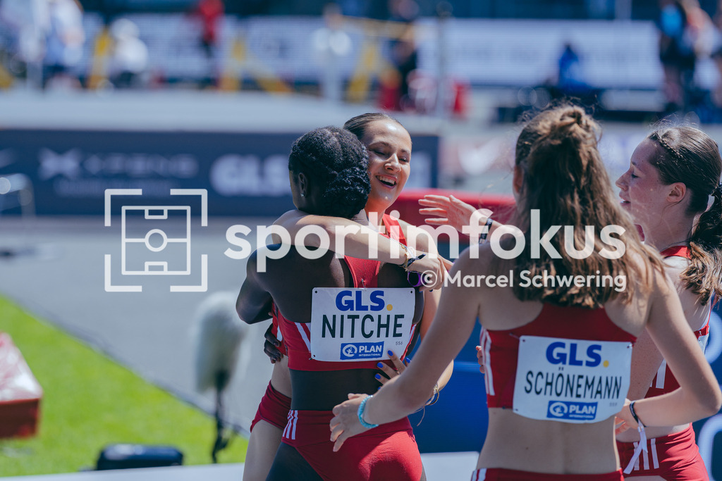 Deutsche Meisterschaften der Frauen und Männer 2026 | Fridaous Nitche, Hamburger SV, U20 4x400-Meter-Staffel, Deutsche Meisterschaften der Frauen und Männer 2026, Lohrheidestadion Bochum-Wattenscheid, 25.07.2026. Foto: Marcel Schwering / sportimfokus - Realisiert mit Pictrs.com
