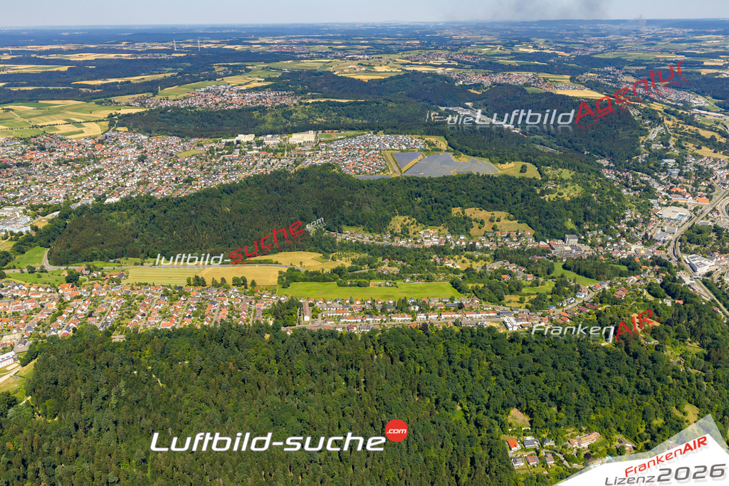 Aktuelles Luftbild von Wetzgau Schwäbisch Gmünd - Die Luftaufnahme wurde 2022 mittels UL-Flugzeug erstellt ( keine Drohne ) - hochauflösende Kamera-Systeme von  Canon -Beste Qualität - Für grossformatige Ausdrucke geeignet. Die Geschenkidee !