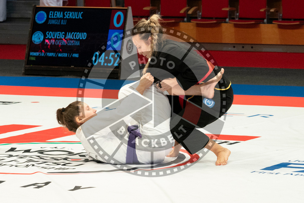 20231106PBB2307 | Fighters compete during the AJP World Master Championship in the Mubadala Arena in Abu Dhabi, Arab United Emirates, on November 6, 2023.
