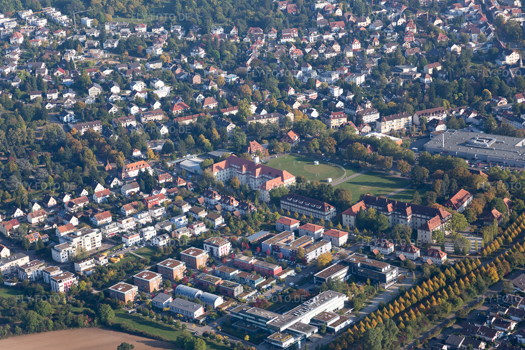 Luftbild: Kasino in Ettlingen im Bundesland Baden-Württemberg in Deutschland. Foto: IMG_103600.jpg vom 23.09.2017 durch Werner Riehm/FLY-FOTO.de