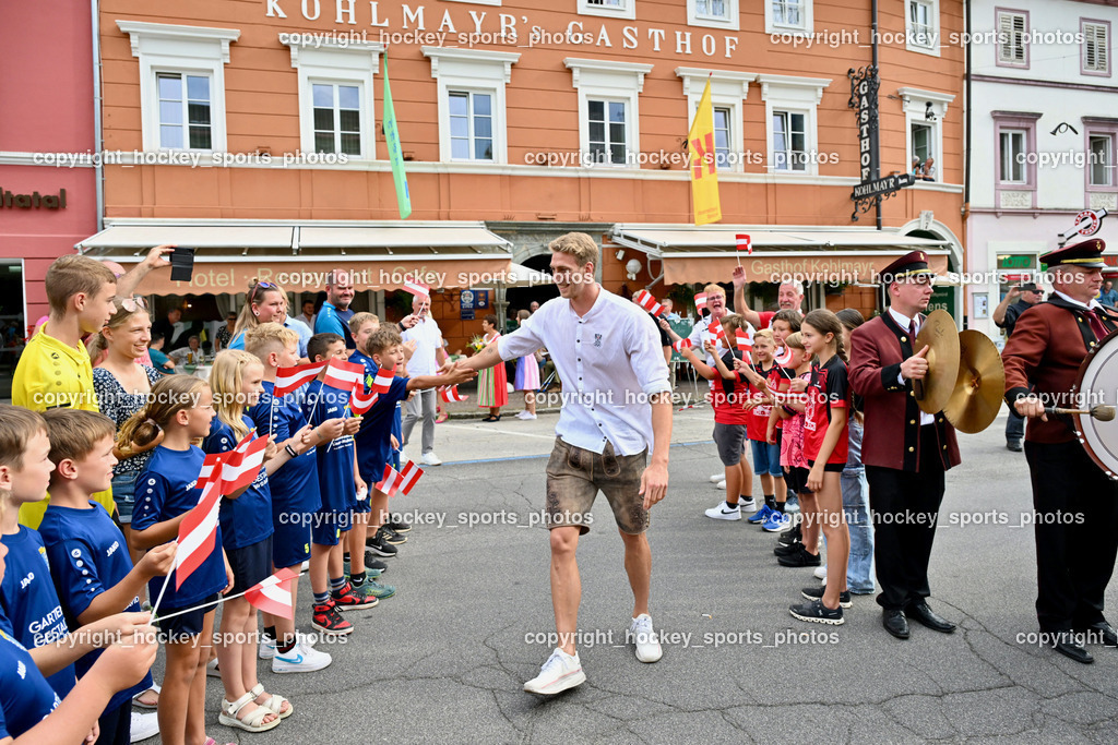 Empfang Heiko Gigler in Gmünd | Empfang Heiko Gigler in Gmünd, Empfang Heiko Gigler in Gmünd am 14.08.2024 in Gmünd (Hauptplatz Gmünd), Austria, (Photo by Bernd Stefan)