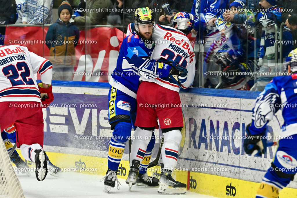 EC IDM WÄRMEPUMPEN VSV vs. EC Red Bull Salzburg | #8 Rebernig Maximilian EC VSV, #24 MURPHY RYAN EC Redbull Salzburg, EC IDM WÄRMEPUMPEN VSV vs. EC Red Bull Salzburg, EC IDM WÄRMEPUMPEN VSV vs. EC Red Bull Salzburg am 17.01.2025 in Villach (Stadthalle Villach), Austria, (Photo by Bernd Stefan)
