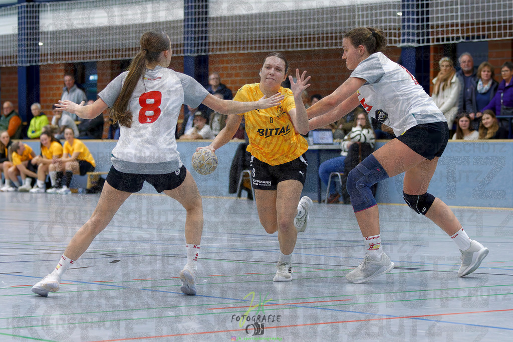 Frauen Oberliga Mitte (HHV); HSG Eibelshausen/Ewersbach - HSG Wettenberg II | Frauen Oberliga Mitte (HHV); HSG Eibelshausen/Ewersbach - HSG Wettenberg II am 13.12.2025 in Steinbrücken (Sporthalle am Hammerweiher)Photo © 2025 - Jörg Heinrich - Realisiert mit Pictrs.com