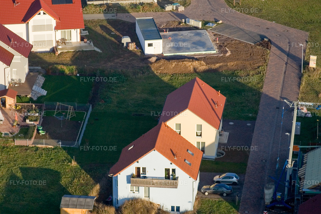Luftbild: Im Unterfeld im Ortsteil Schaidt in Wörth im Bundesland Rheinland-Pfalz in Deutschland. Foto: IMG_14848.jpg vom 30.11.2008 durch Werner Riehm/FLY-FOTO.de