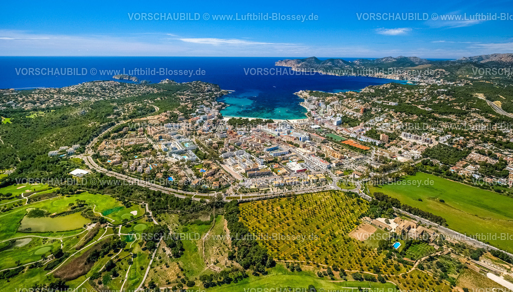 Mallorca230400270SantaPonsa | Luftbild, Ferienwohnanlage am Playa de Santa PonsaÂ , Balearen, Mallorca, Balearische Inseln, Spanien