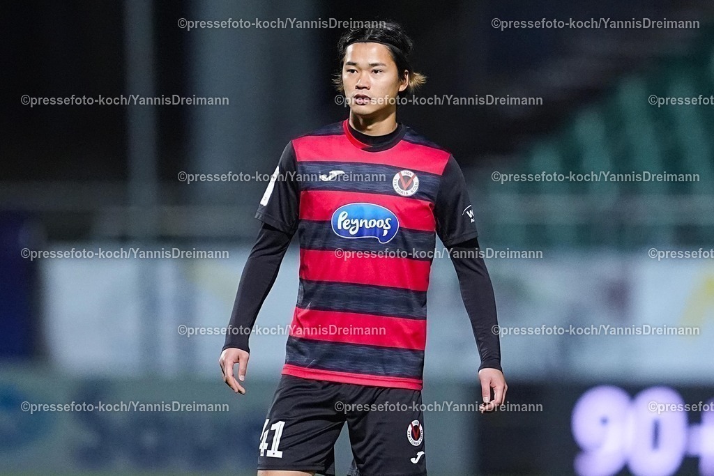xYDR31102501120 | 31.10.2025, xydrx, Fußball, 3.Liga, FC Viktoria Köln - FC Ingolstadt 04, Saison 2025 2026, Sportpark Höhenberg: Soichiro Kozuki (FC Viktoria Köln #41)   DFB regulations prohibit any use of photographs as image sequences and or quasi-video.