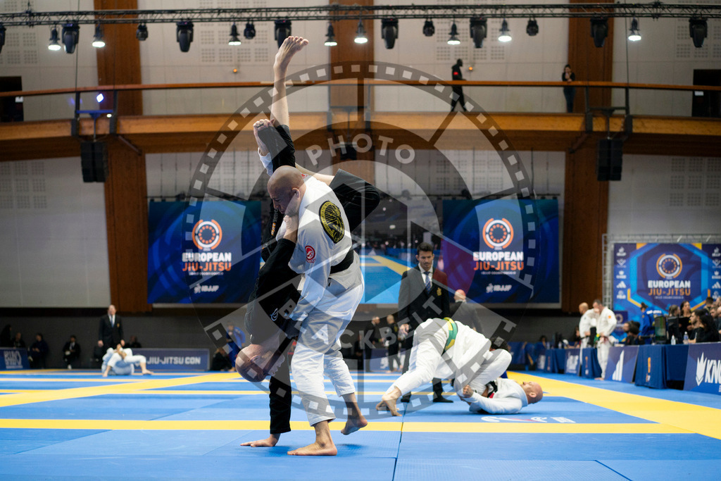 20240124PBB04307 | Fighters compete during the second day of the IBJJF European Championship in Paris, France, on January 24, 2024.