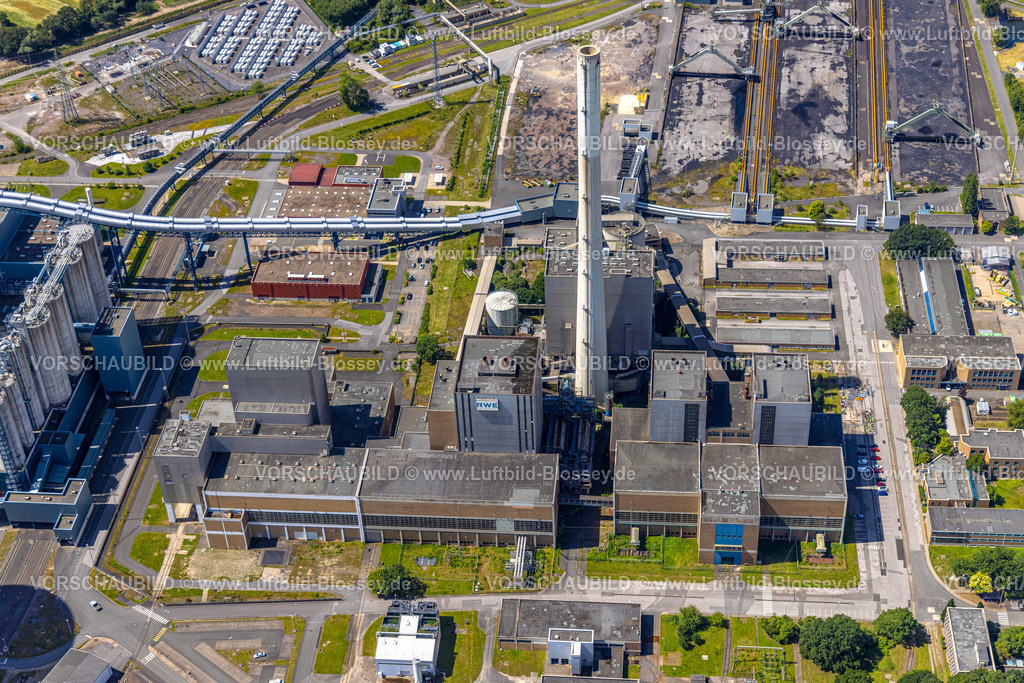 Hamm240707143 | RWE Kraftwerk Westfalen, Detailaufnahme mit Schornstein, Uentrop, Hamm, Ruhrgebiet, Nordrhein-Westfalen, Deutschland