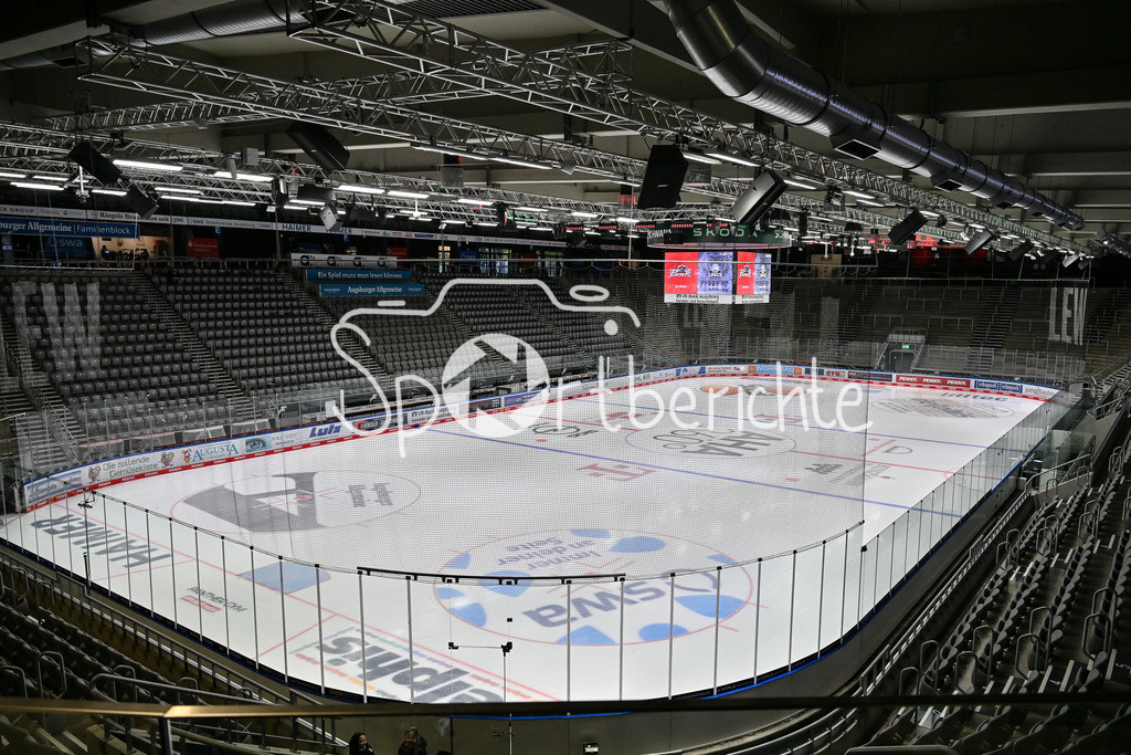 Augsburger Panther - Löwen Frankfurt | Das innere des Curt Frenzel Stadion vor der Partie gegen Frankfurt / Symbolbild / Stadion / Leer / DEL: Augsburger Panther - Löwen Frankfurt, Curt Frenzel Stadiom am 11.10.2024