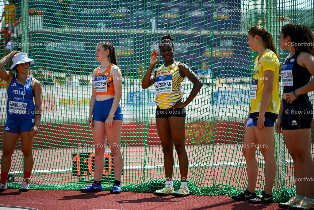 U18 EM - Tag 4_26 | European Athletics U18 Championships am 21.07.2024 in Banska Brystica; Diskuswurf, Favour Adesokan. Foto: Kai Peters - Realisiert mit Pictrs.com