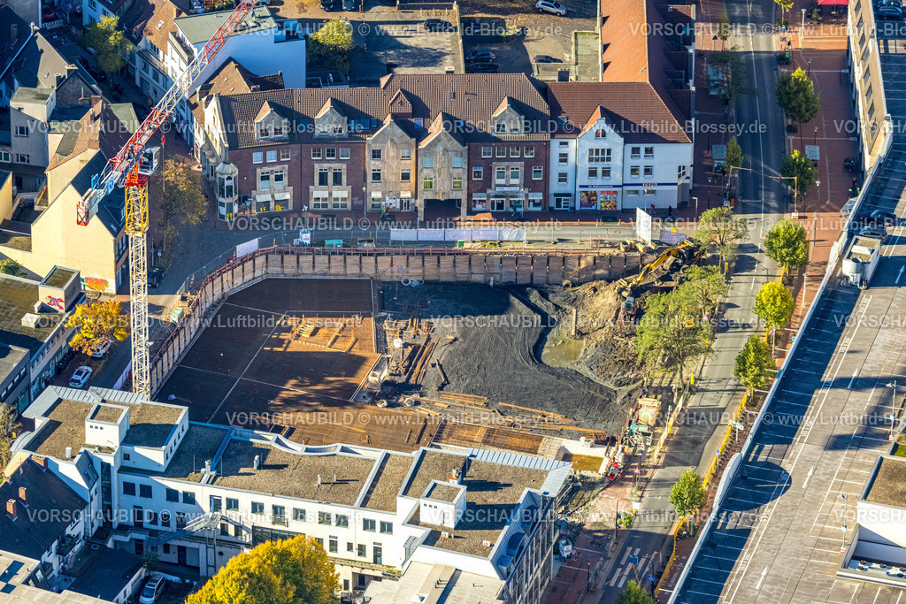 Hamm251001348 | Luftbild, Baustelle mit Abriss und Neubau der Westhälfte der Ritterpassage, Mitte, Hamm, Ruhrgebiet, Nordrhein-Westfalen, Deutschland