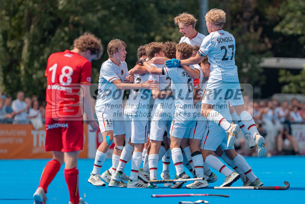 HK_20230716_102921 | Euro Hockey MU18 Boys Finale Belgium vs Germany Championship Girls &amp; Boys am 16.7.2023 CHTC , Krefeld ,
