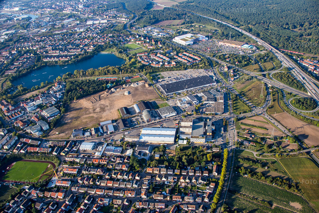 Luftbild: Brühl, Gewerbegebiet Schütte-Lanz-Park in Brühl im Bundesland Baden-Württemberg in Deutschland. Foto: IMG_072986.jpg vom 23.09.2014 durch Werner Riehm/FLY-FOTO.de