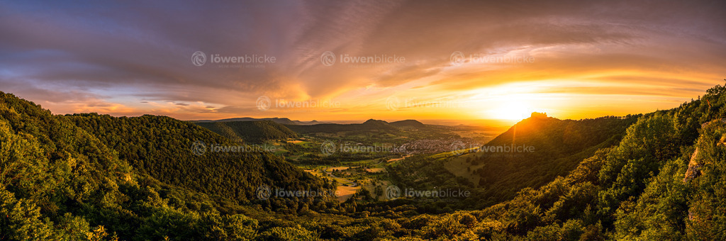 Hohenneuffen im Sonnenuntergang | löwenblicke | shop