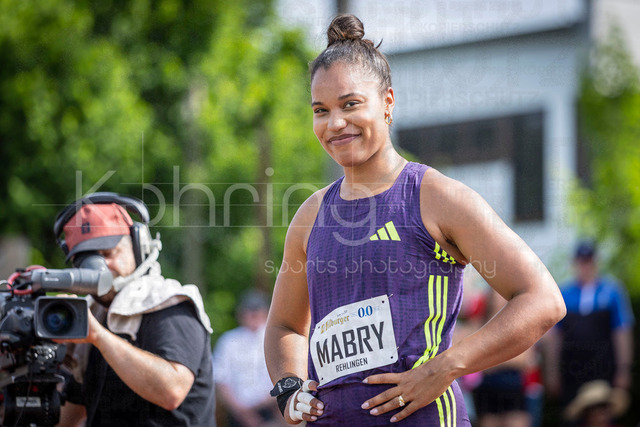 61. Internationales Pfingstsportfest; Rehlingen-Siersburg, 24.05.2026 | REHLINGEN , GERMANY - MAY 24: Yemisi Mabry (GER/MTG Mannheim) during the 61. Internationales Pfingstsportfest on 24.05.2026 at the  Bungertstadion in Rehlingen-Siersburg (Saarland / Deutschland).