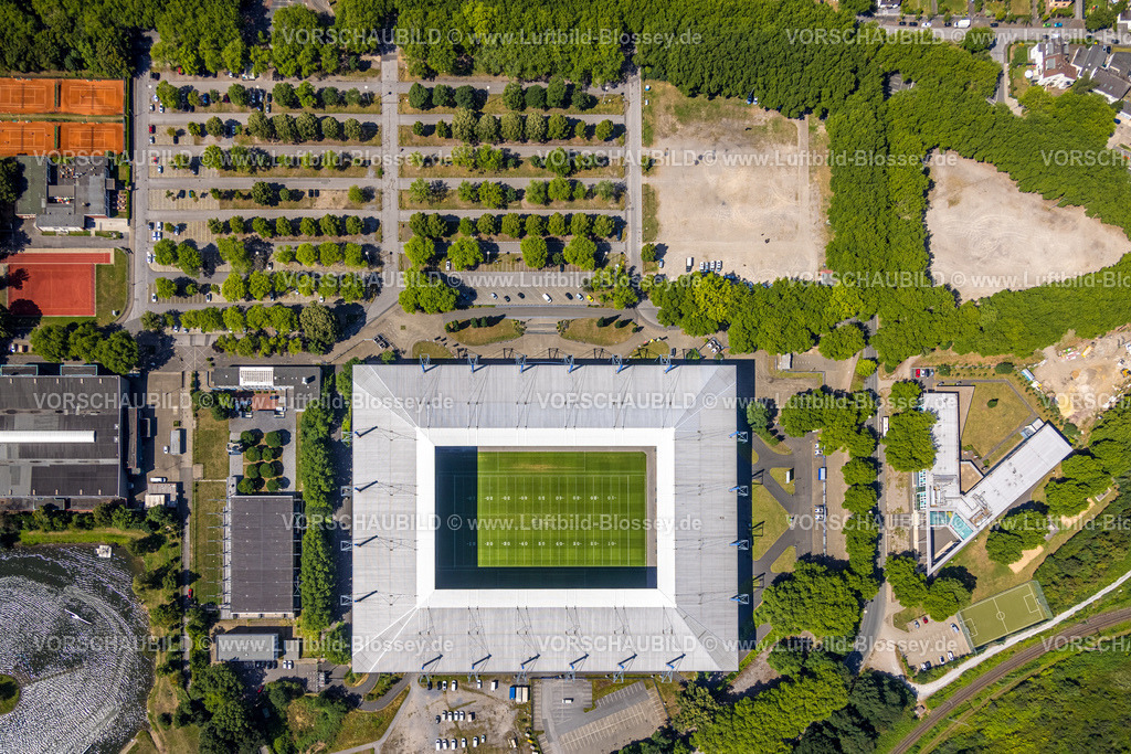 Duisburg220701856 | Luftbild, MSV Arena, Schauinsland-Reisen-Arena, Fußballstadion, Senkrechtaufnahme, Neudorf, Duisburg, Ruhrgebiet, Nordrhein-Westfalen, Deutschland