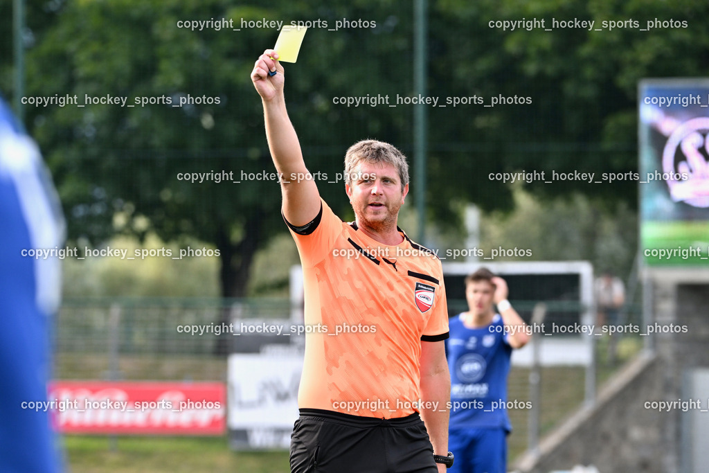 SV Spittal vs. UNION Matrei | Christof Leitner Referee, Gelbe Karte, SV Spittal vs. UNION Matrei, SV Spittal vs. UNION Matrei am 17.08.2025 in Spittal an der Drau (Goldeck Stadion), Austria, (Photo by Bernd Stefan)