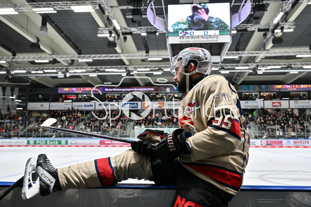 Augsburger Panther - Nürnberg Ice Tigers | Im Bild Charlie GERARD (Nürnberg Ice Tigers #95) / Freisteller / Einzelfoto / DEL: Augsburger Panther - Nuernberg Ice Tigers, Curt Frenzel Stadion am 06.12.2024