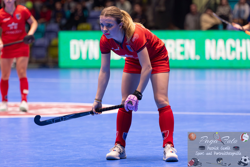 Volvo E.R.B. Final 4 Finale Frauen: Berliner HC - Mannheimer HC, 26.01.2025 | Philine Drumm (Berliner HC #27), Freisteller, Portrait, Porträt, Berliner HC - Mannheimer HC, Frankfurt, Süwag Arena, 26.1.2025 - Realisiert mit Pictrs.com