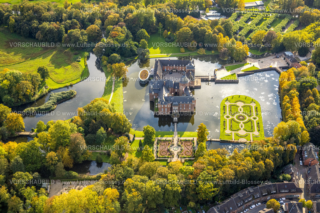 Isselburg241010187 | Luftbild, Schloss Wasserburg Anholt mit Schlosspark und Barockgarten, Wassergarten, Anholt, Isselburg, Nordrhein-Westfalen, Deutschland