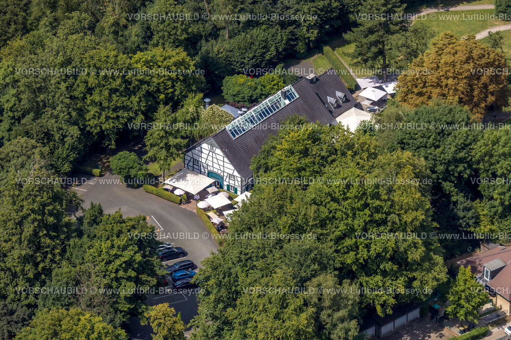 Essen220803100 | Luftbild, Restaurant Hülsmannshof, Margarethenhöhe, Essen, Ruhrgebiet, Nordrhein-Westfalen, Deutschland