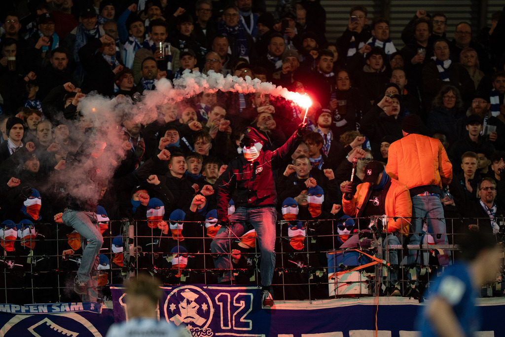 SV Stuttgarter Kickers vs. SGV Freiberg, Fussball, WFV-Pokal, Viertelfinale, 17.03.2026 | Fans SV Stuttgarter Kickers,SV Stuttgarter Kickers vs. SGV Freiberg, Fussball, WFV-Pokal, Viertelfinale, 17.03.2026Foto: photosbyphips/Philip Ziegler