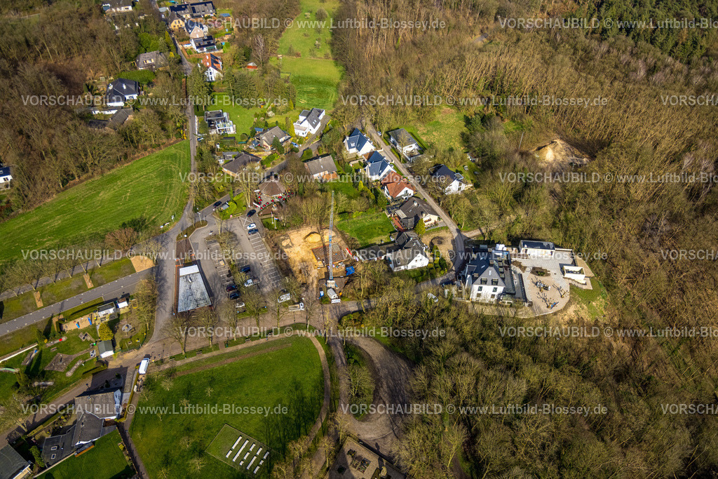 Emmerich240313571 | Luftbild, WaldHotel Hoche-Elten und Baustelle an der Lindenallee, Hochelten, Emmerich am Rhein, Nordrhein-Westfalen, Deutschland