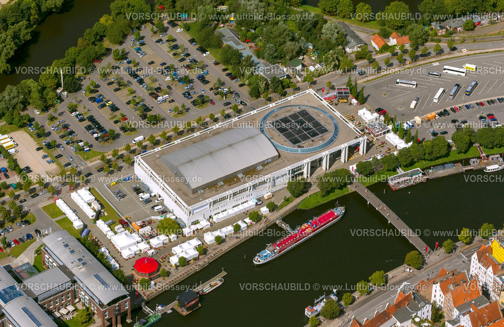 Luebeck12084661 | Musik- und Kongresshalle, Museumshafen, Altstadt von Luebeck,  Luebeck, Ostsee, Schleswig-Holstein, Deutschland, Europa