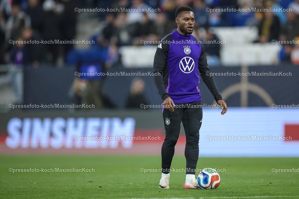 DFB10102502027 | 10.10.2025, Fußball, Länderspiel, Deutschland - Luxemburg, UEFA WM-Qualifikation, 2025/2026, Gruppe A, PreZero Arena in Sinsheim: Ridle Baku (GER #7) DFB regulations prohibit any use of photographs as image sequences and or quasi-video.