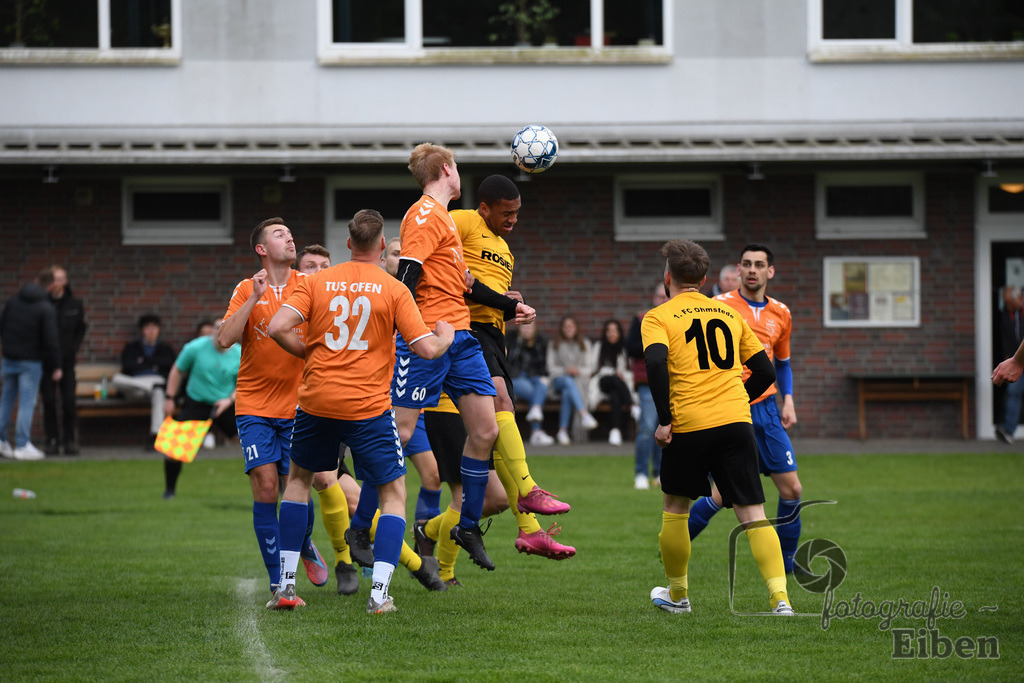 TuS Ofen-FC Ohmstede | Herren Kreispokal Halbfinale; TuS Ofen (orange)-FC Ohmstede (gelb) am 17.05.2023; in Ofen (Sportanlage Ofen), Photo: Philip Eiben 2023 - Realisiert mit Pictrs.com