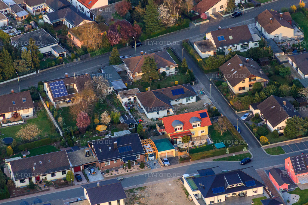 Luftbild: Erfensteinweg in Jockgrim im Bundesland Rheinland-Pfalz in Deutschland. Foto: IMG_63359.jpg vom 28.03.2014 durch Werner Riehm/FLY-FOTO.de