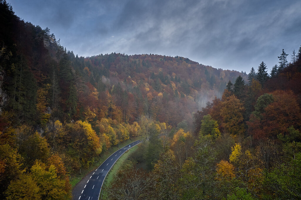 CS-201027-0084-1 | Das Wiesenttal zwischen Doos und Behringersmühle aus der Vogelperspektive im Herbst