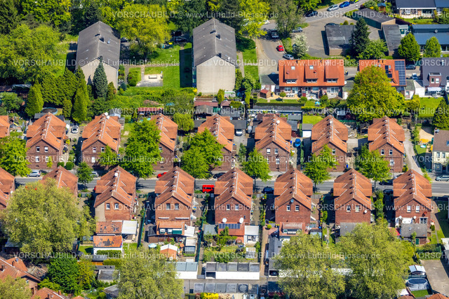 Gladbeck230510623 | Luftbild, Reihenhäuser Wohnsiedlung Kirchhellener Straße 26-44, Rentfort, Gladbeck, Ruhrgebiet, Nordrhein-Westfalen, Deutschland
