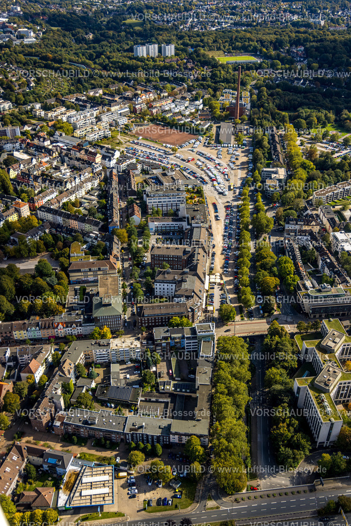 Essen241001813 | Luftbild, Gregorstraße PKW Messeparkplatz Grugaweg und Giradetstraße, Rüttenscheid, Essen, Ruhrgebiet, Nordrhein-Westfalen, Deutschland