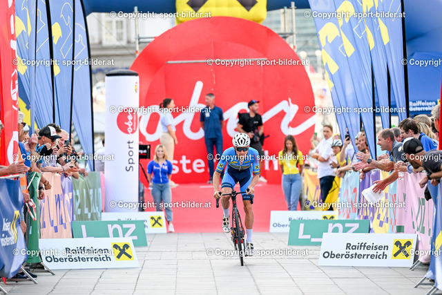 AUT, Radsport, Start Oberoesterreich Radrundfahrt 2023, Prolog | 01.06.2023, Hauptplatz Linz, AUT, Start Oberoesterreich Radrundfahrt 2023, Prolog, Hauptplatz-Schlossberg, im Bild Riccardo Zoidl