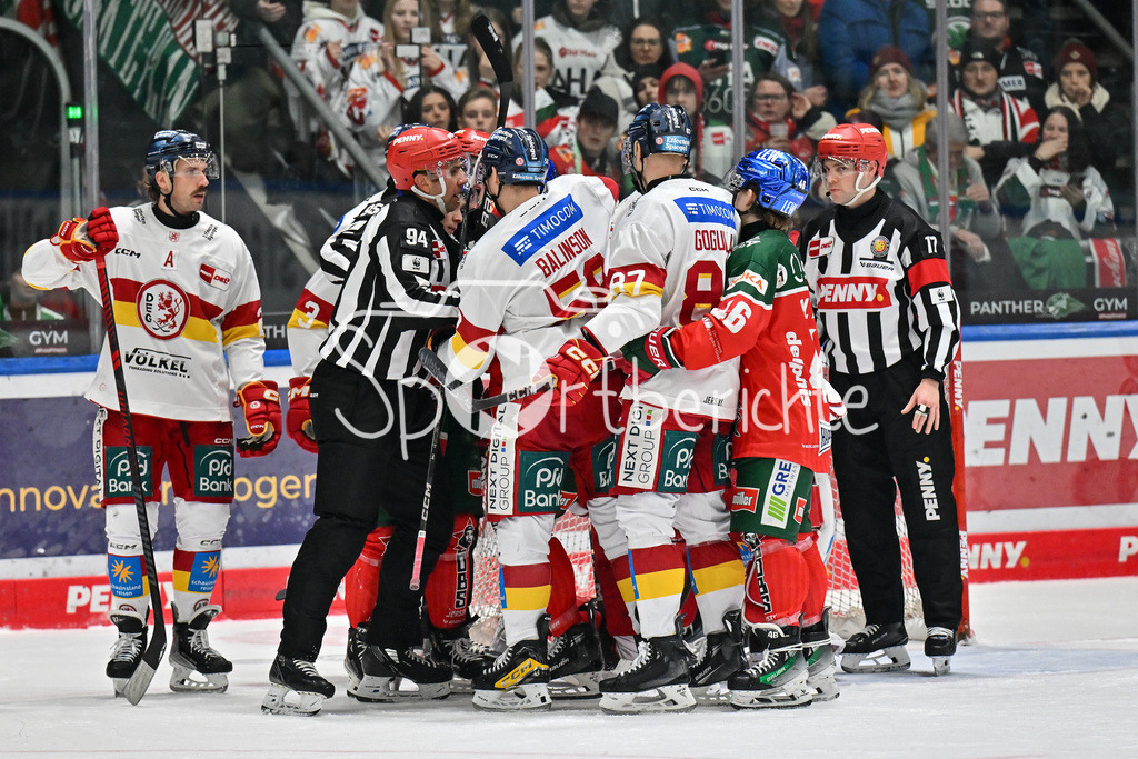 Augsburger Panther - Düsseldorfer EG | ein hietztes Spiel zwischen Augsburg und Duesseldorf / DEL: Augsburger Panther - Düsseldorfer EG, Curt Frenzel Stadion am 13.12.2024