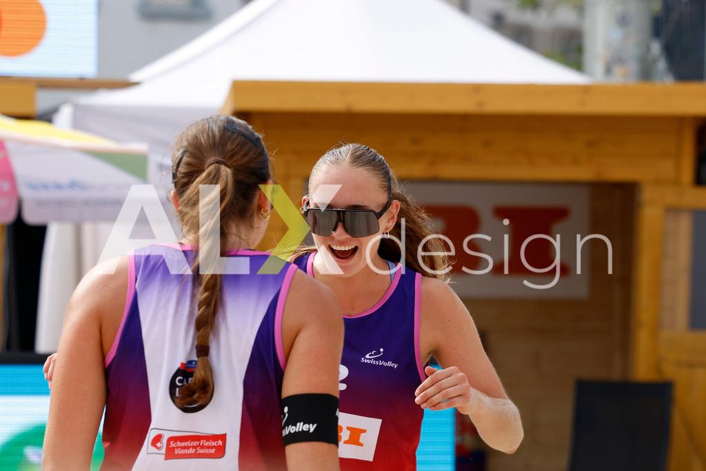 Obi BeachTour 2026 - Basel | BASEL, SWITZERLAND - JULY 18: LIVIA STOLZ (SUI) during the Obi BeachTour 2026 match between EUGSTER / GÄHWILER (SUI) and WANDELER / STOLZ (SUI) at Barfüsserplatz on July 18, 2026 in Basel, Switzerland. - Realisiert mit Pictrs.com