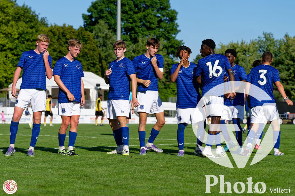 GenevaCup Group Phase - FC Meyrin v Everton FC | during the GenevaCup Group Phase match between FC Meyrin and Everton FC at Stade des Arberes in Meyrin, Switzerland