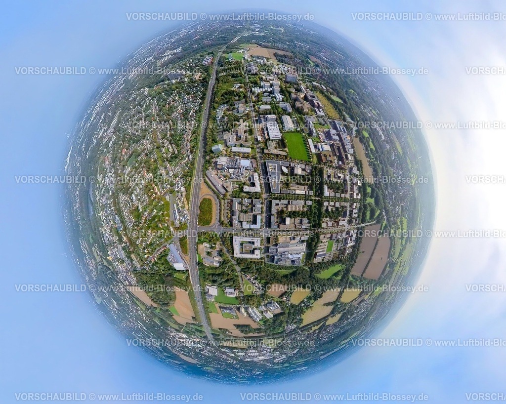 Dortmund231090034TechnologieZentrum | Luftbild, TU Technische Universität Dortmund, Technologiezentrum, Erdkugel, Fisheye Aufnahme, Fischaugen Aufnahme, 360 Grad Aufnahme, tiny world, Eichlinghofen, Dortmund, Ruhrgebiet, Nordrhein-Westfalen, Deutschland