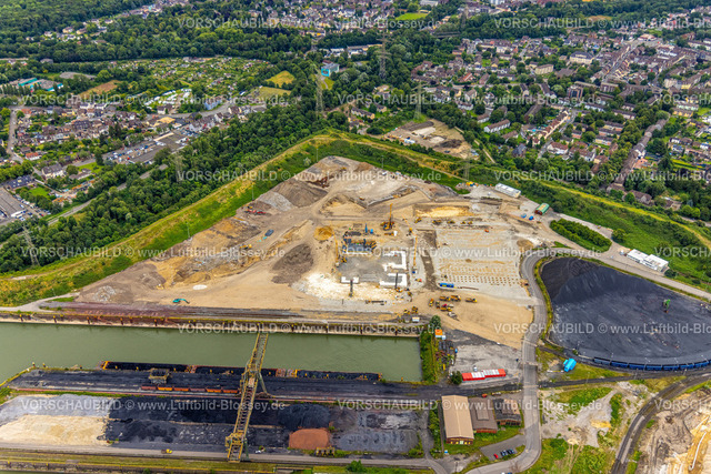 Duisburg240702113-Nord | Luftbild, Duisburg-Nord, Südhafen mit Brachfläche, Fahrn, Duisburg, Ruhrgebiet, Nordrhein-Westfalen, Deutschland