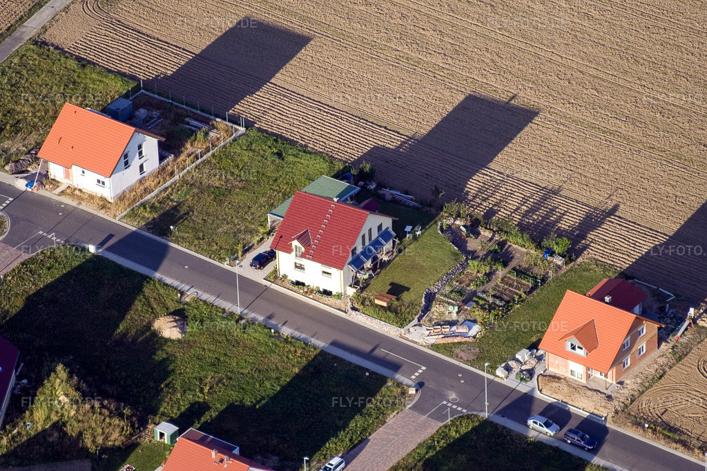 Luftbild: Neubaugebiet Frühmesserweg im Ortsteil Schaidt in Wörth im Bundesland Rheinland-Pfalz in Deutschland. Foto: IMG_8066.jpg vom 13.09.2007 durch Werner Riehm/FLY-FOTO.de