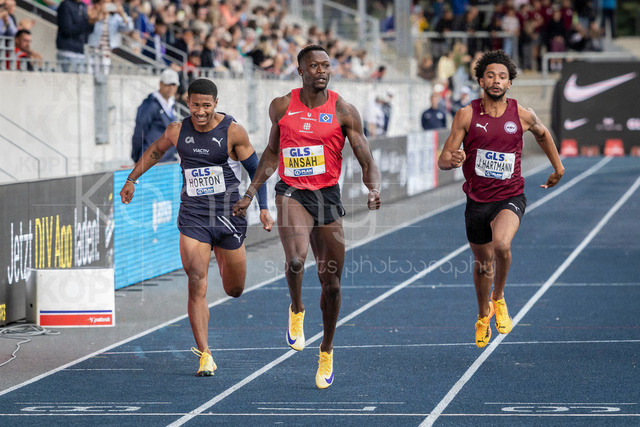 Deutsche Leichtathletik-Meisterschaften; Bochum-Wattenscheid, 26.07.2026 | Deutscher Meister 200m: Owen Ansah (Hamburger  SV); Deutsche Leichtathletik-Meisterschaften am 26.07.2026 im Lorheide-Stadion, Bochum-Wattenscheid (Nordrhein-Westfalen).