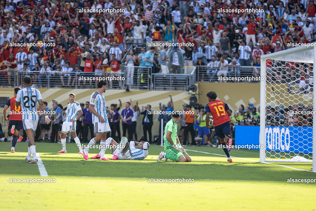 FOOTBALL : Argentine vs Espagne – Finale de la Coupe du Monde FIFA 2026. New York New Jersey Stadium, East Rutherford, New Jersey, États-Unis. 19/07/2026. | Joie des joueurs de l'equipe de apres le but de Ferran Torres #7 (Spain)