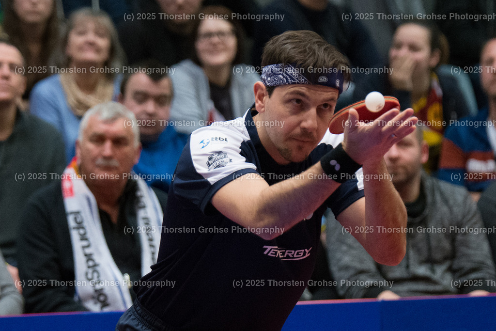 TTBL TTC Fulda-Maberzell vs. Borussia Duesseldorf | Timo BOLL (Borussia Duesseldorfl); TTBL TTC Fulda-Maberzell vs. Borussia Duesseldorf, Tischtennis-Bundesliga - 12. Spieltag am 21.01.2018 in der Hubtex Arena in Fulda, (Deutschland) - Realisiert mit Pictrs.com